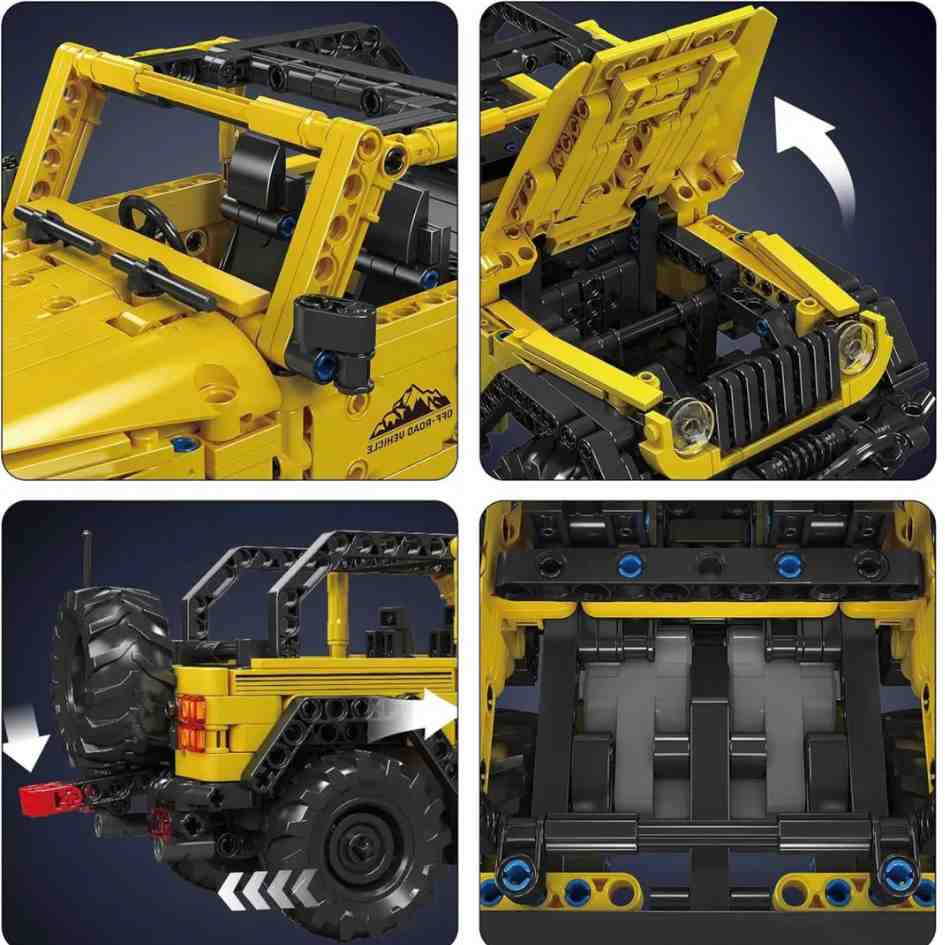 Mould King 15058 Wrangler Pull Back Car Building Blocks 746 Pcs