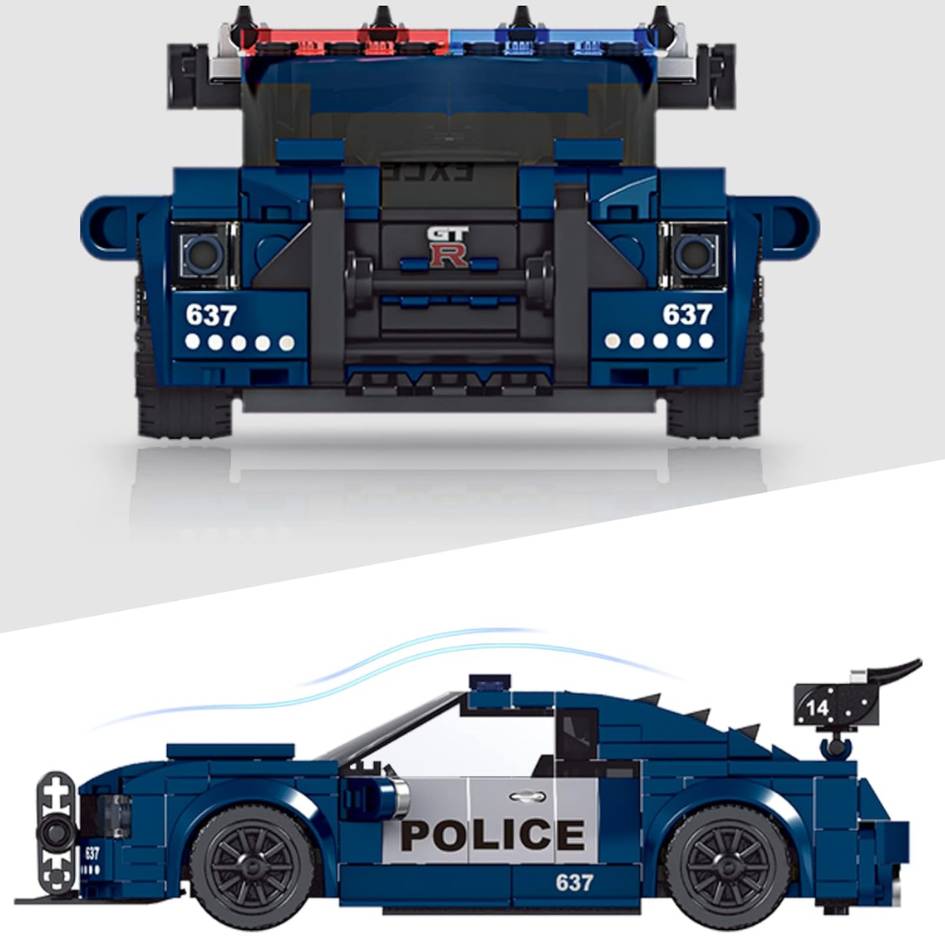 Mould King 27002 Barricade Police Car Building Blocks 356 Pcs