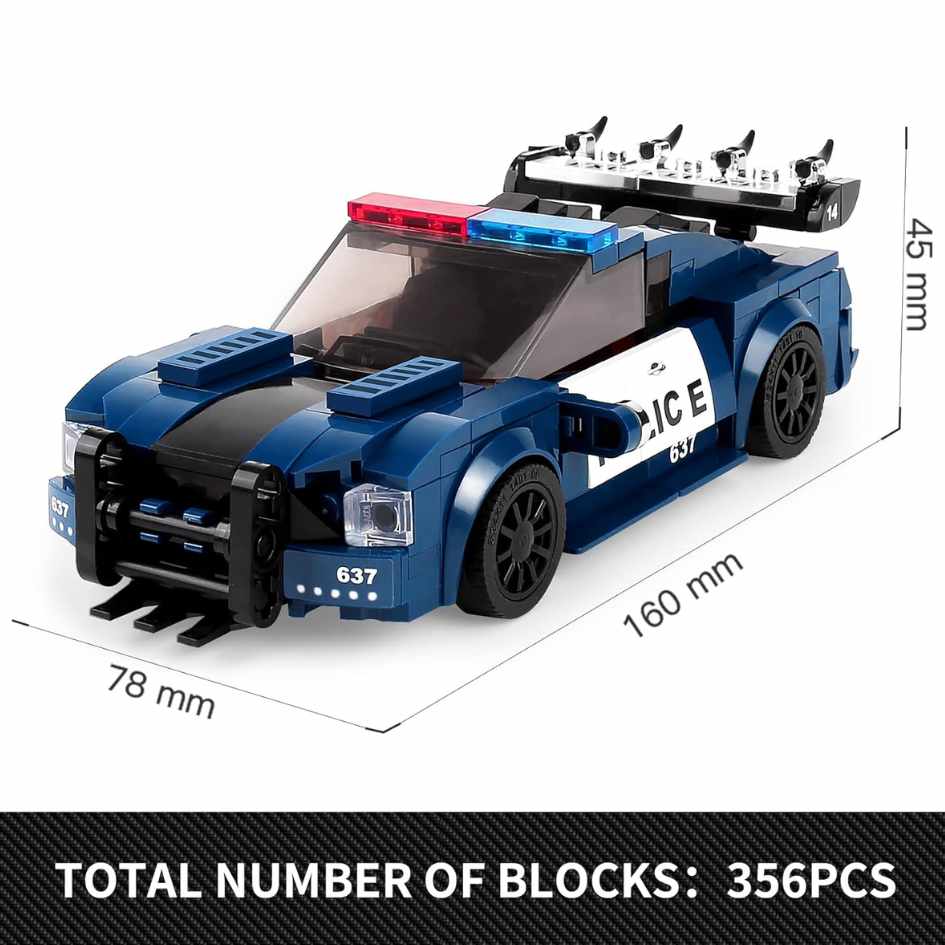 Mould King 27002 Barricade Police Car Building Blocks 356 Pcs