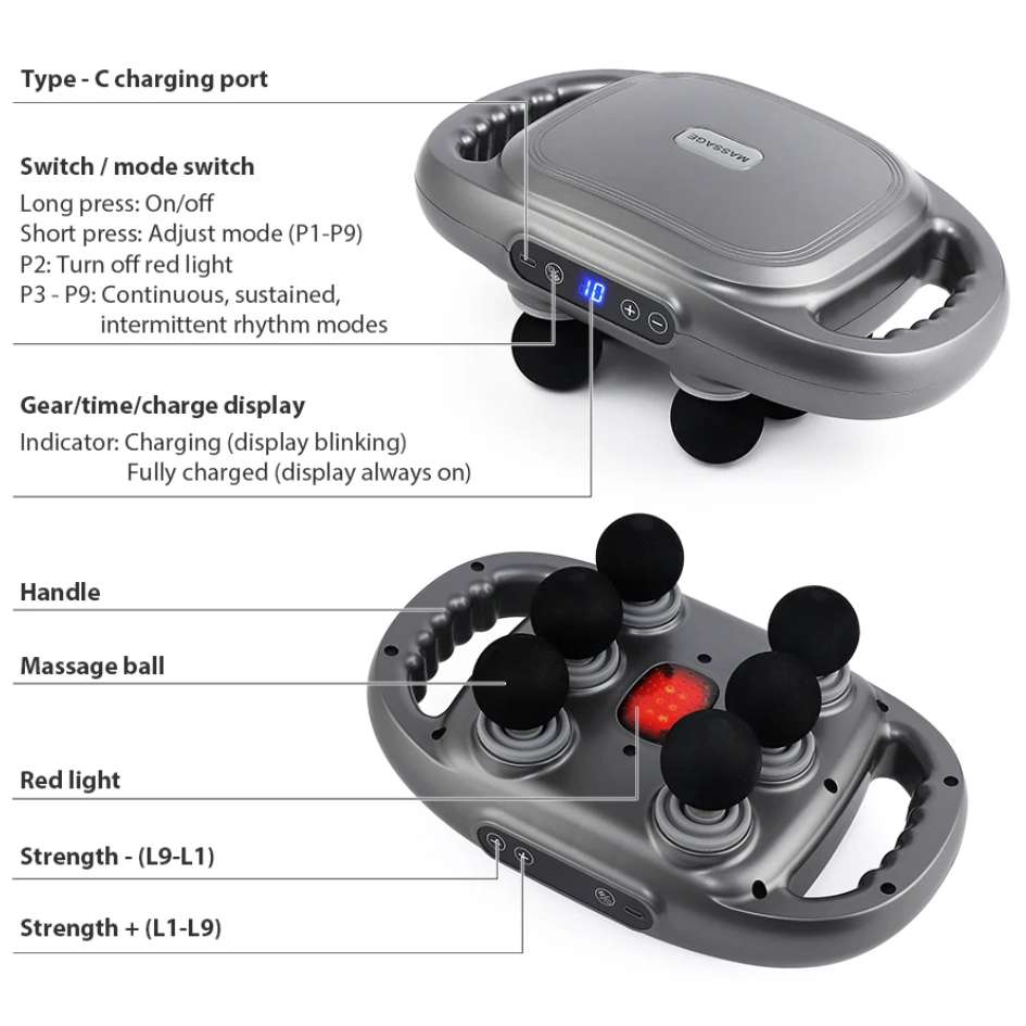 Six Headed Massage Gun YM-K60