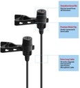 Maono Omnidirectional Mini Dual Lavalier Microphone AU-404