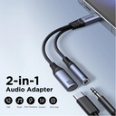 JOYROOM 60W 2 in 1 Audio Adapter USB-C To 3.5mm+C SY-C02