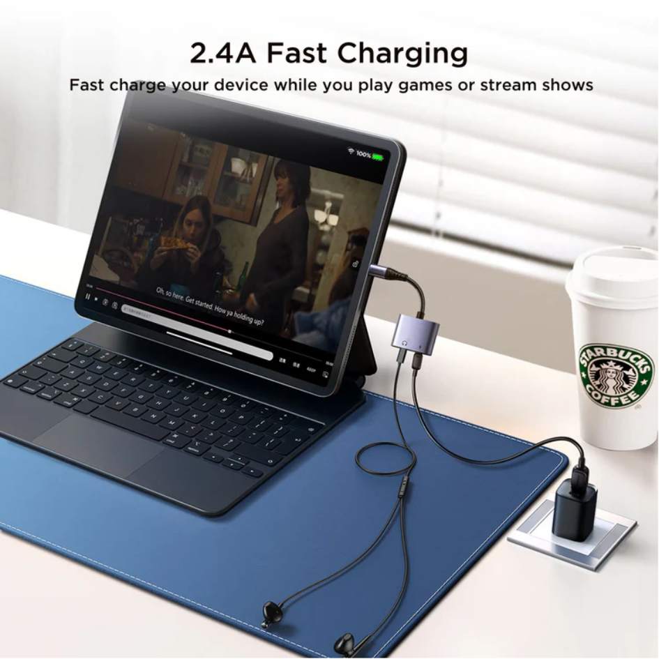 JOYROOM 2 in 1 Audio Adapter Lightning To Dual Lightning SY-L02