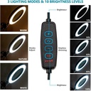 LED Desk Magnifier 155mm Optical Glass Lens NO.33155