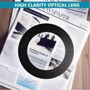 LED Desk Magnifier 155mm Optical Glass Lens NO.33155