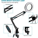 LED Desk Magnifier 155mm Optical Glass Lens NO.33155