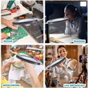 LED Desk Magnifier 155mm Optical Glass Lens NO.33155