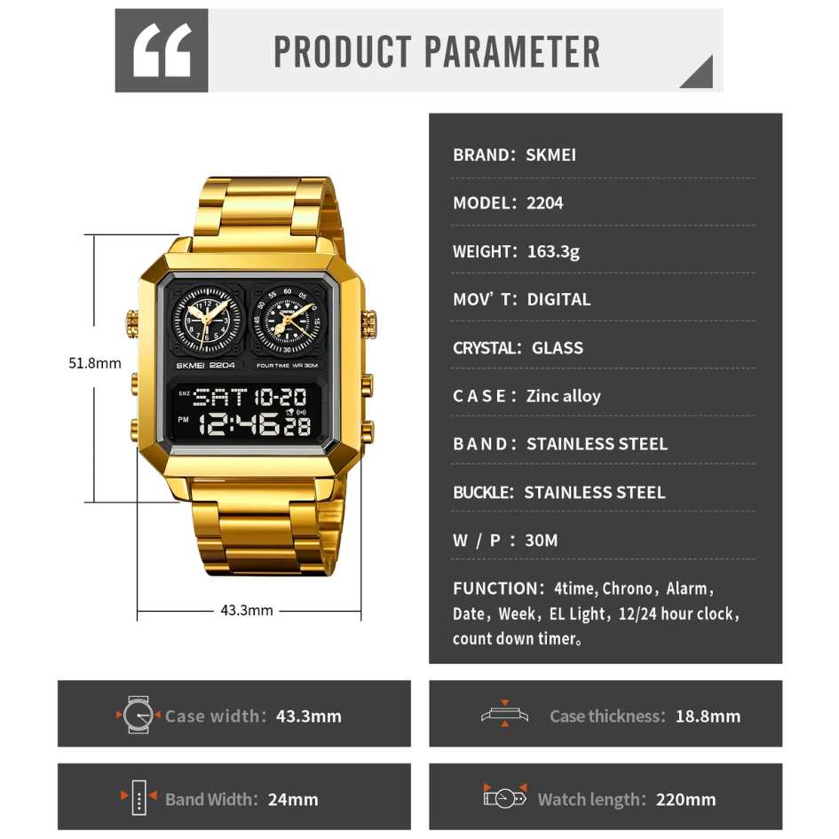 SKMEI Digital Watch CN2204