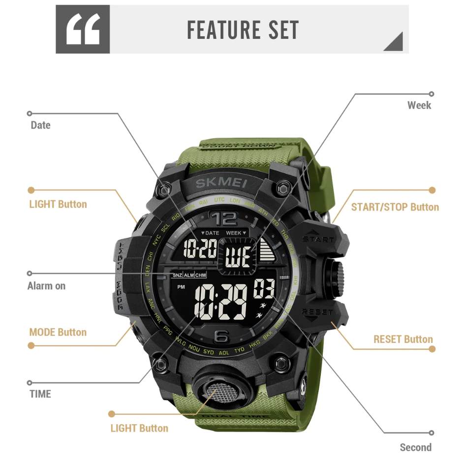 SKMEI Digital Display Watch CN2245