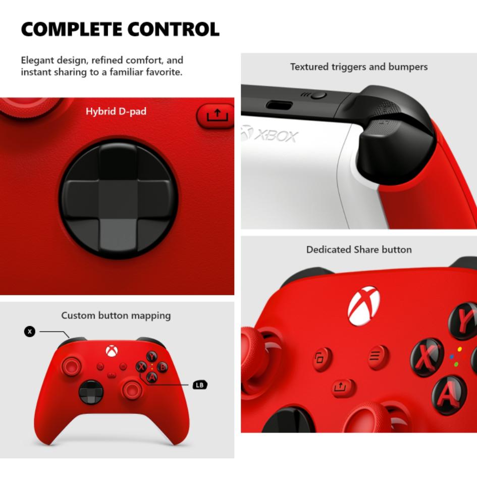 Xbox Pulse Red Wireless Controller Series X/S/One