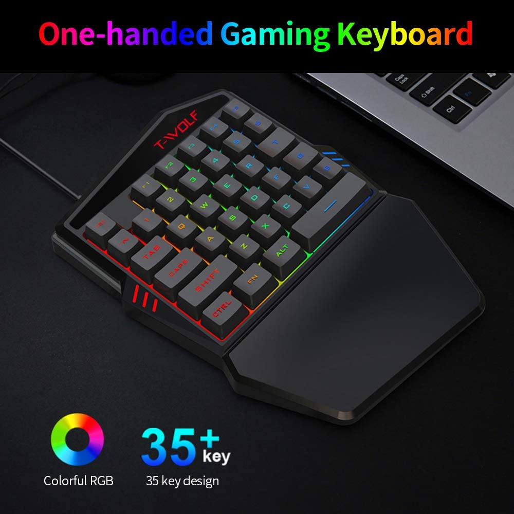 T-WOLF T19 ONE HANDED KEYBOARD
