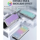 Attack Shark Transparent Mechanical Wired Keyboard K75 RGB