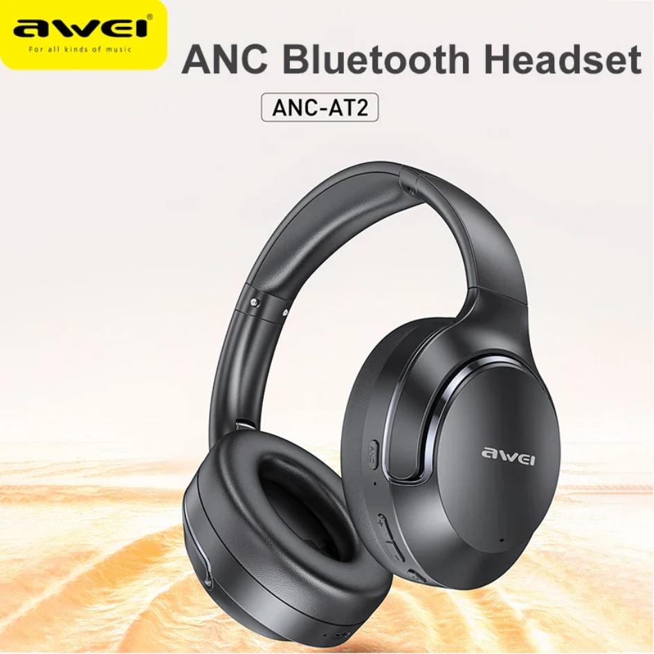 AWEI Foldable Wireless Headphone ANC Function AT2