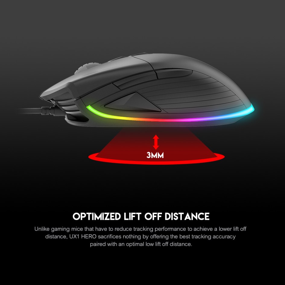 Fantech Ultimate Macro RGB Gaming Wired Mouse Hero UX1