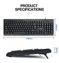 T-WOLF T15 WIRED OFFICE  KEYBOARD