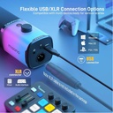 Maono PD100X RGB USB/XLR Dynamic Microphone for Game Streamers