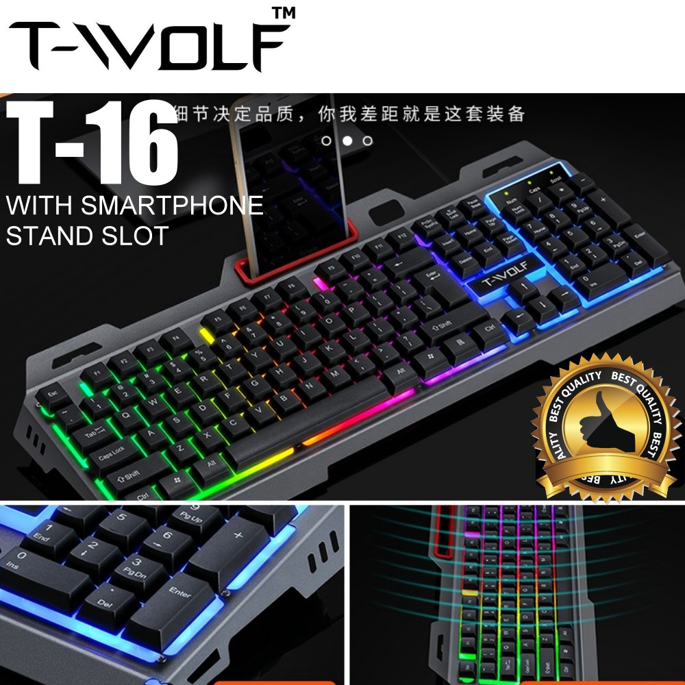 T-WOLF T16 METAL LUMINOUS KEYBOARD