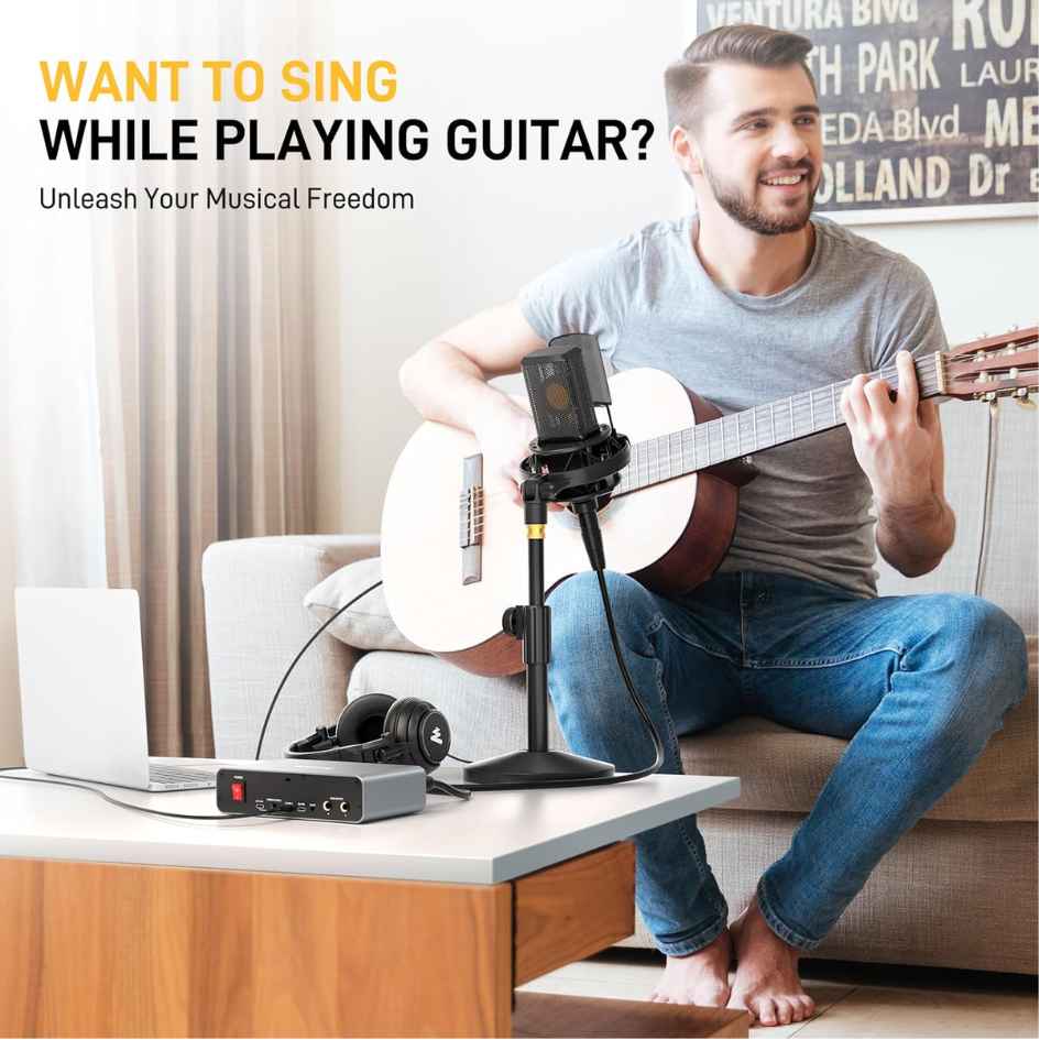 Maono PS22 Audio Interface for Recording, Music Production, Guitar