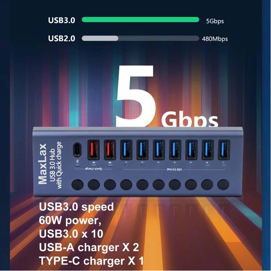 USB 3.0 Data and Quick Charge HUB Model: 985C