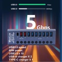 USB 3.0 Data and Quick Charge HUB Model: 985C