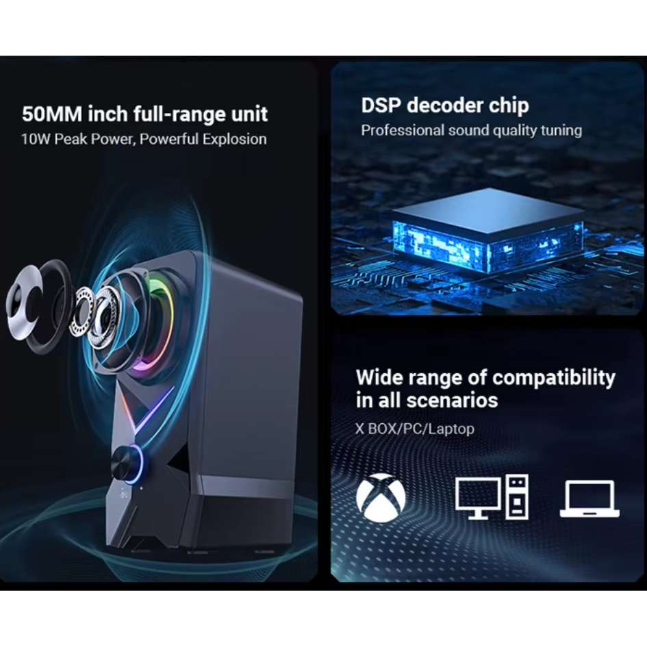 Onikuma RGB Gaming Speaker L2