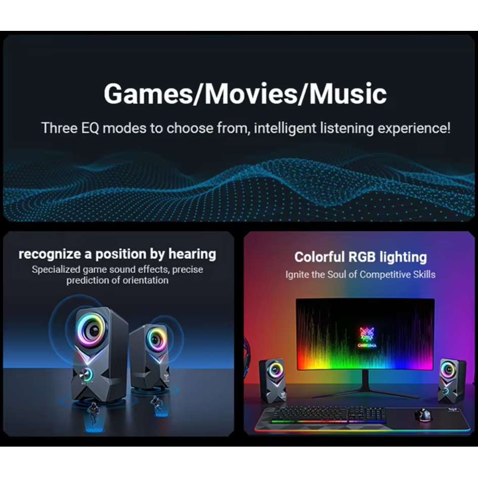 Onikuma RGB Gaming Speaker L2