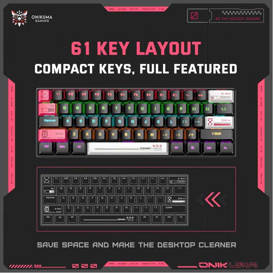 Onikuma Wired Gaming Mechanical Keyboard G55