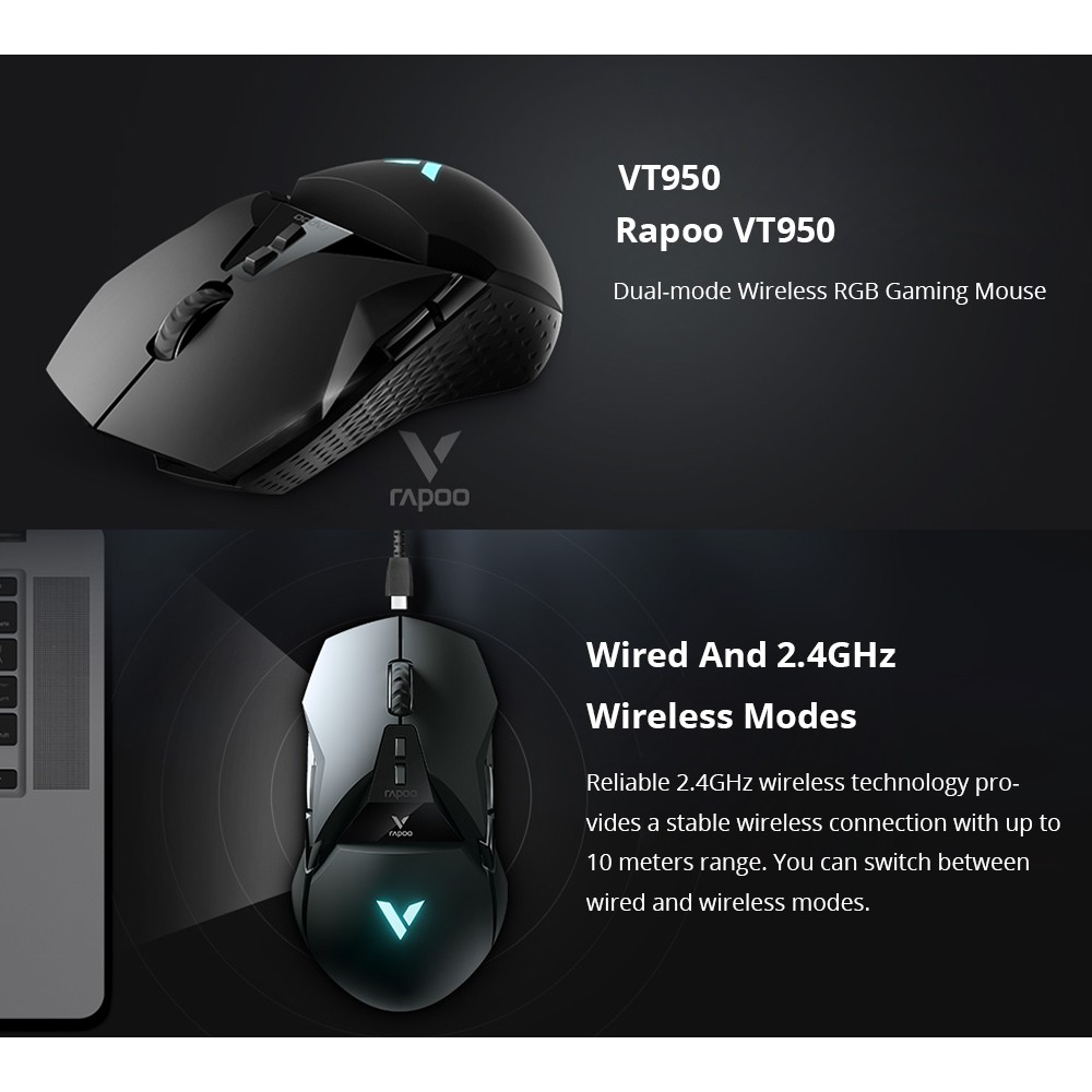 Rapoo VT950 Wired/Wireless Gaming Mouse