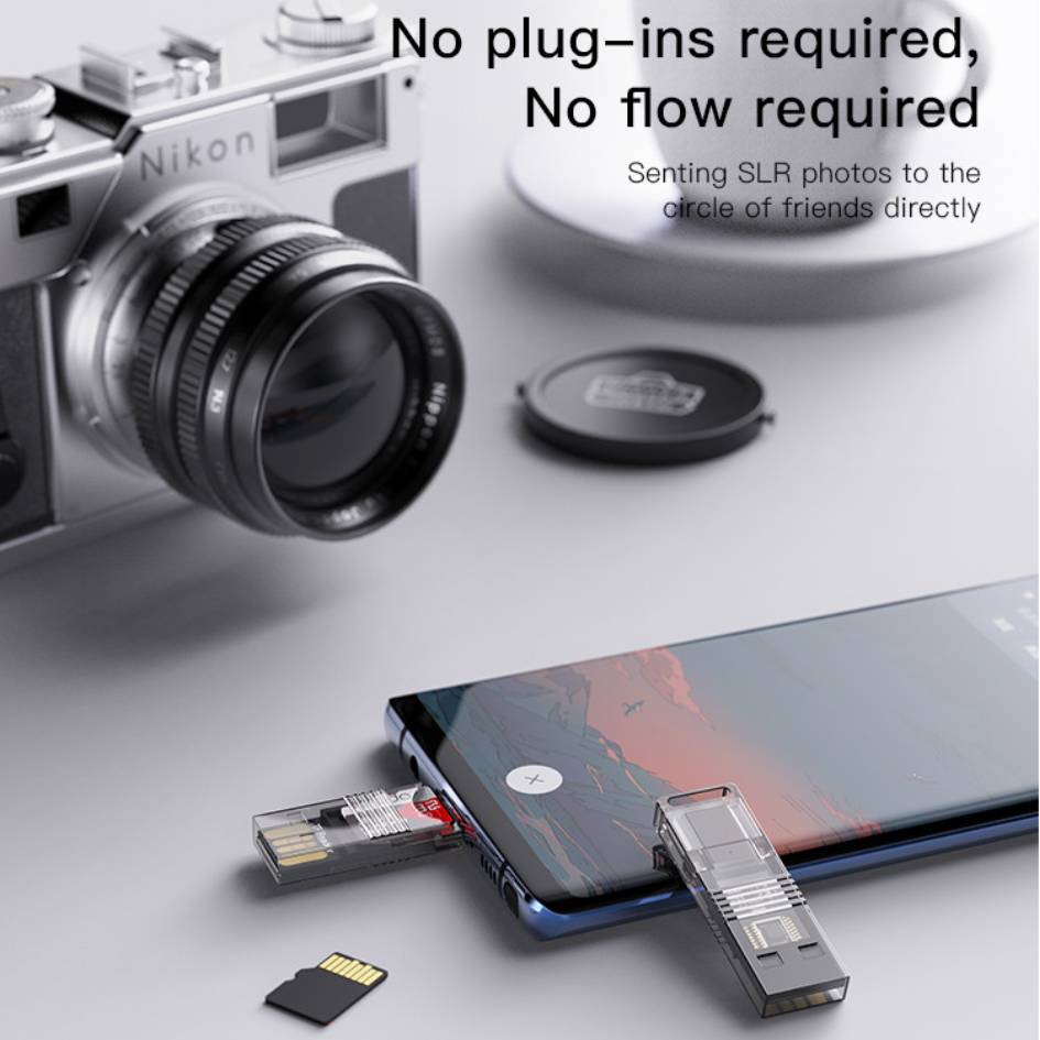 Yesido USB 2.0 and Type-C 2in1 TF Card Reader GS21