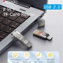 Yesido USB 2.0 and Type-C 2in1 TF Card Reader GS21