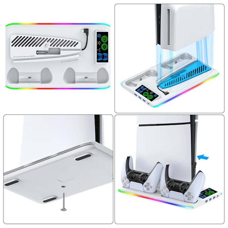 OIVO PS5 Cooling Stand with Controller Charger IV-P5364