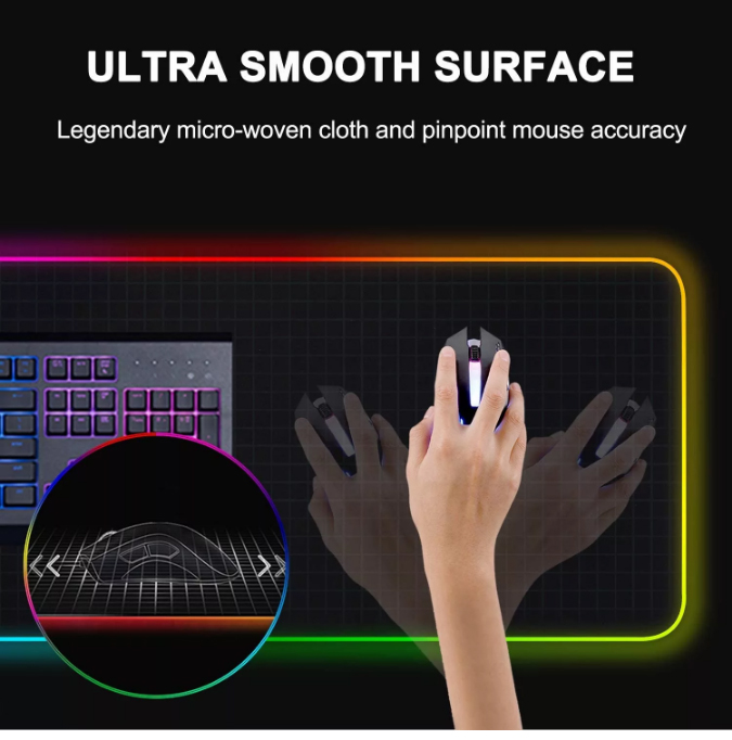 GAMING MOUSEPAD RGB GMS-WT-5 800X300X4MM BLACK