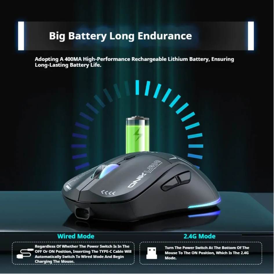 Onikuma Wireless Dual-Mode Gaming Mouse CW917