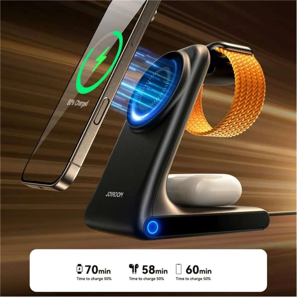 JOYROOM 3 in 1 Wireless Charging Station JR-W15
