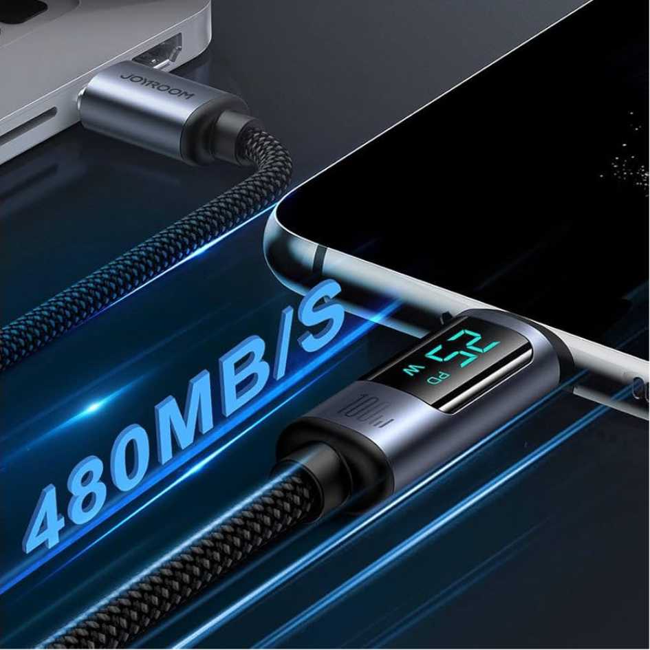 JOYROOM 100W Display Fast Charging Data Cable Type-C to C S-CC100A16