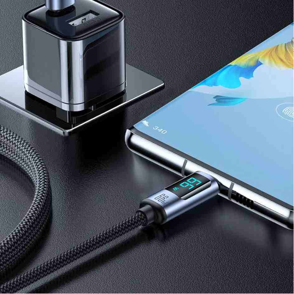 JOYROOM 66W Digital Display Fast Charging Data Cable USB to Type-C S-AC066A16