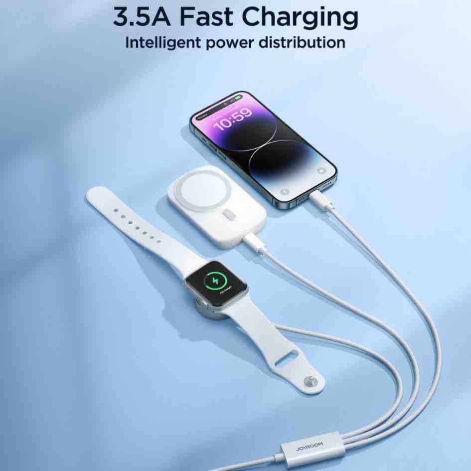JOYROOM 3 in1 3.5A IP Watch Magnetic Charging Cable S-IW008