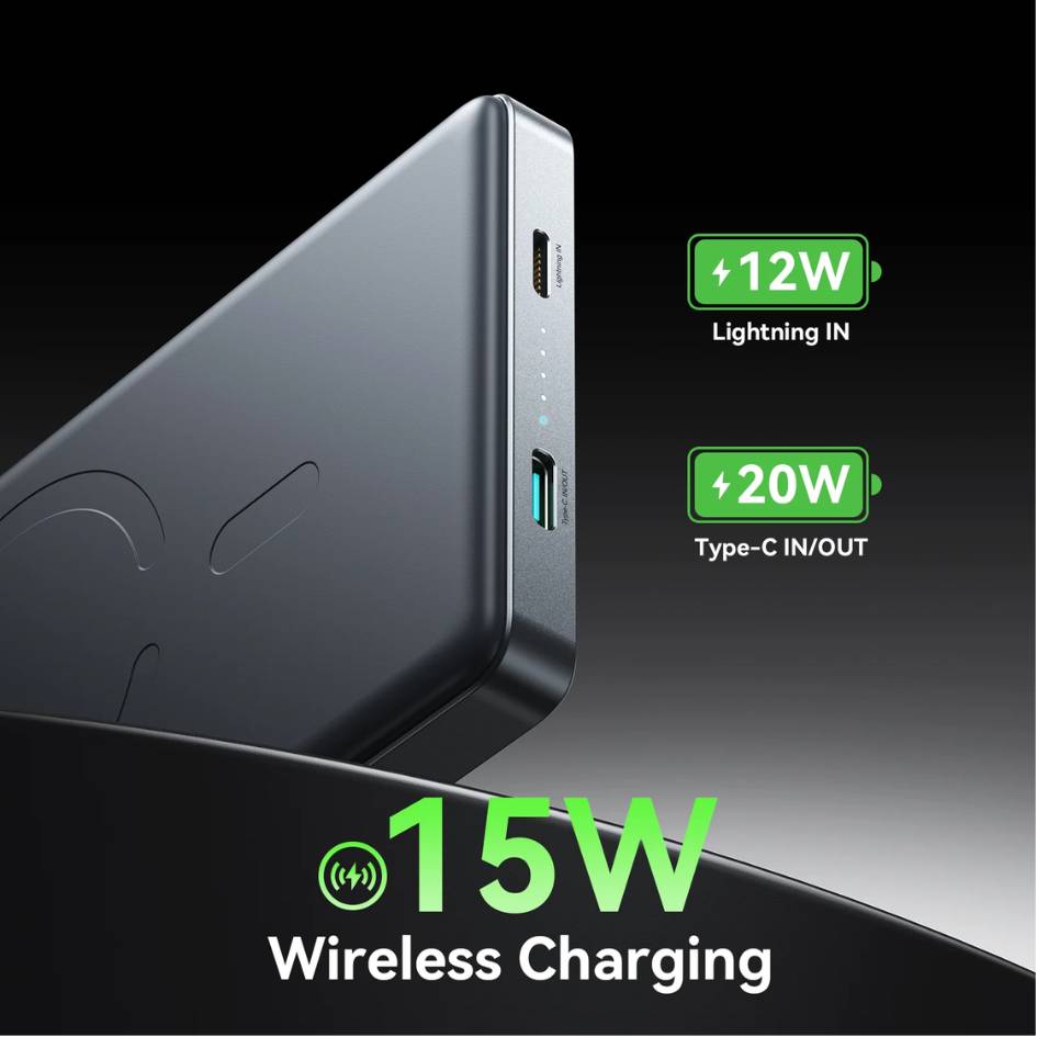 JOYROOM 10000mAh 20W Ultra-Slim Metal Magnetic Wireless Power Bank JR-PBM08 Pro