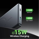JOYROOM 10000mAh 20W Ultra-Slim Metal Magnetic Wireless Power Bank JR-PBM08 Pro