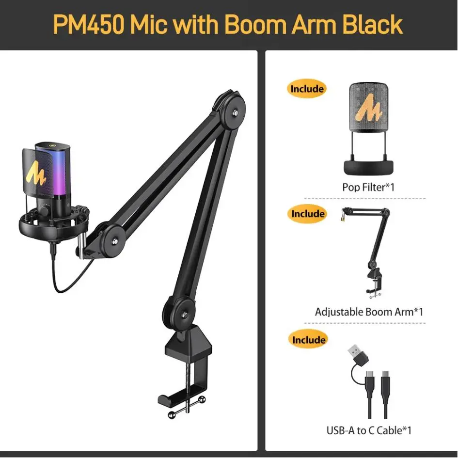 Maono Streamer Wave USB Condenser Microphone PM450 Series-2.webp