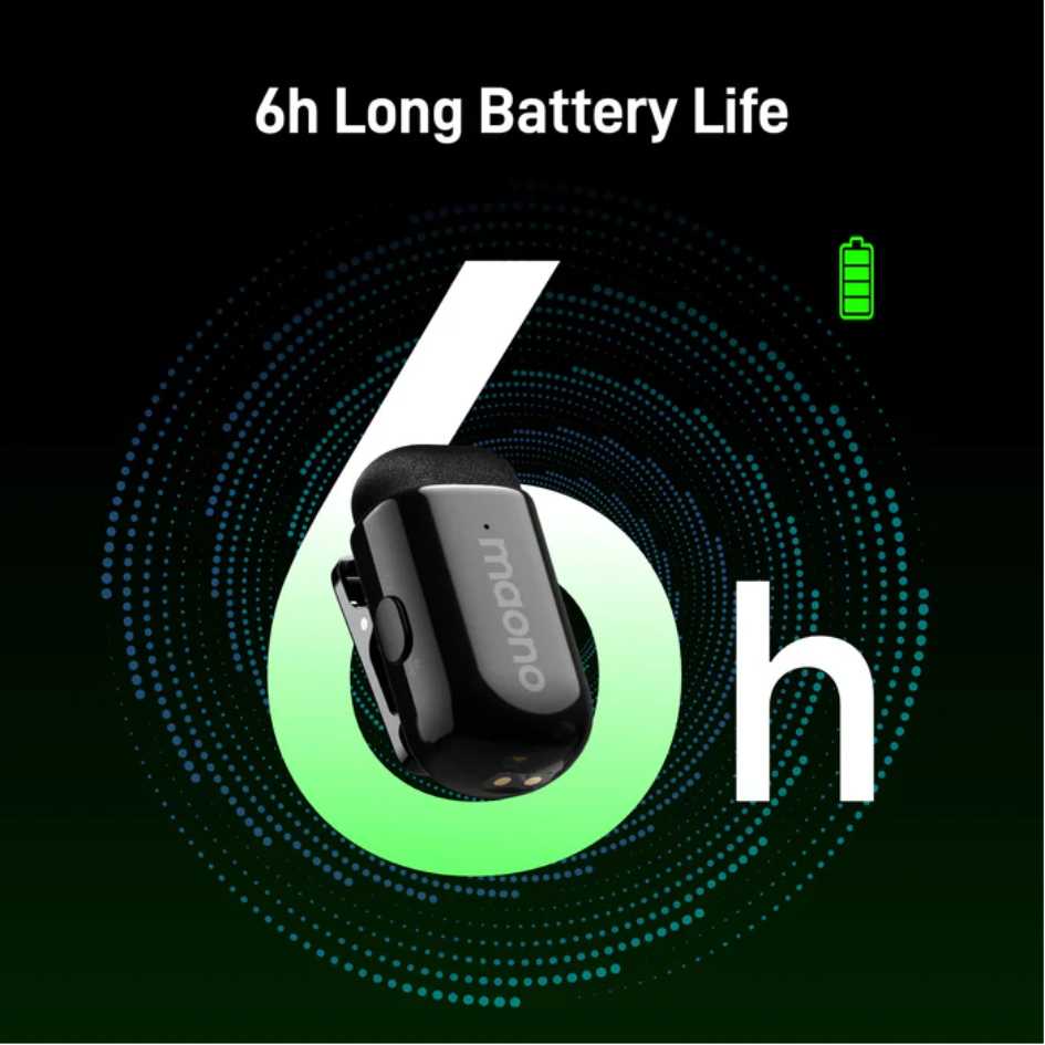 Maono AI Wireless Lavalier Microphone Wave T1 Mini WM622 PBC2
