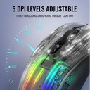 Attack Shark RGB Semi-Transparent Mouse Wired+2.4G+BT Connection X2 Pro
