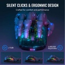 Attack Shark RGB Semi-Transparent Mouse Wired+2.4G+BT Connection X2 Pro