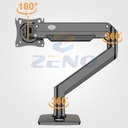 Zeno 22"-40" Single Arm Gas-Strut Desktop Monitor Stand M12