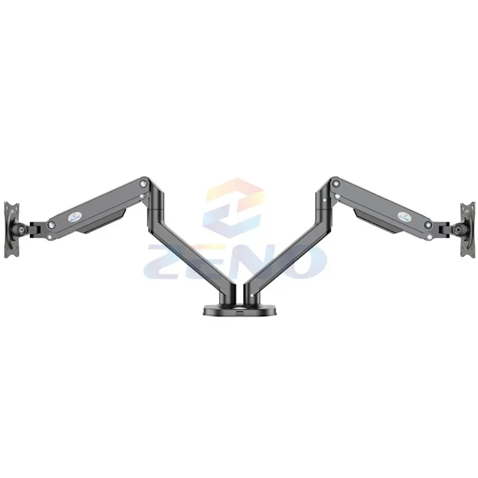 Zeno 22'-32 Double Arm Gas-Strut Desktop Monitor Stand M12D-2.webp