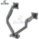 Zeno 22'-32" Double Arm Gas-Strut Desktop Monitor Stand M12D