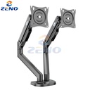 Zeno 22'-32" Double Arm Gas-Strut Desktop Monitor Stand M12D