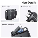 USAMS 30W Charger (UK) with Type-C Retractable Cable CC245