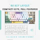 Onikuma 82-Key Mechanical Keyboard G58 (White) (Tea Switch)-2.webp