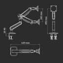 NB F6 Gaming Monitor Arm 32"-60"